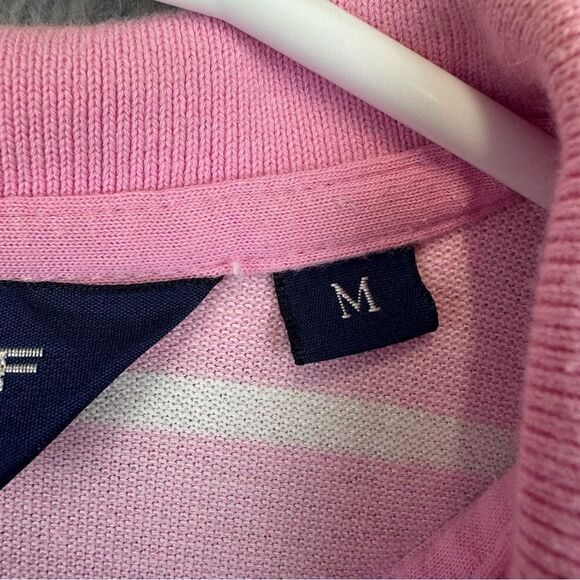 Ralph Lauren Polo Golf Shirt Mens Medium Pink Striped Olde Farm Golf Pima Casual - Picture 16 of 16